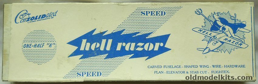 Consolidated Model Engineering Hell Razor 1/2 A Speed Control Line Aircraft plastic model kit